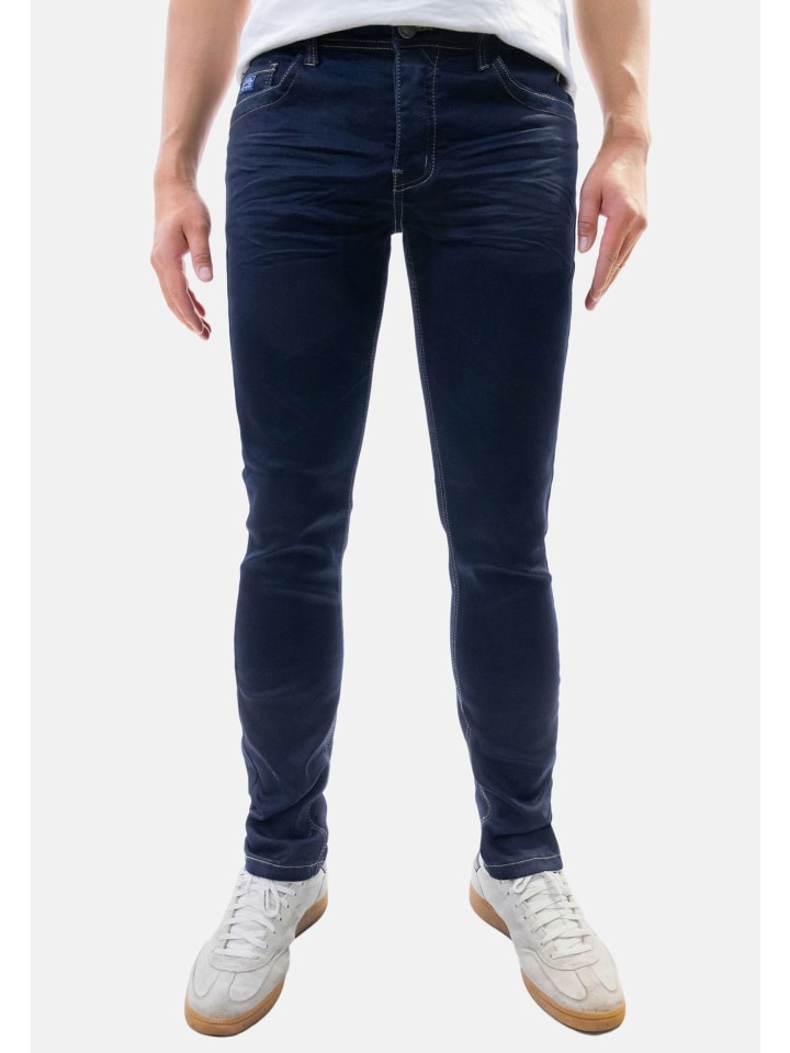 

Джинсы Jaylvis Feine Jeans Twill Denim Design-Falten und Kontrastnähte, темно-синий