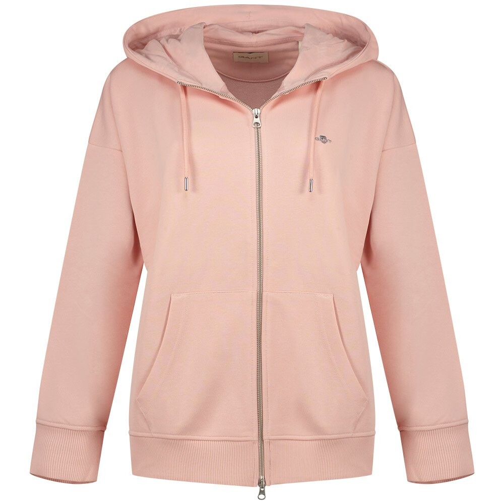 

Толстовка Gant Rel Shield Full Zip, розовый
