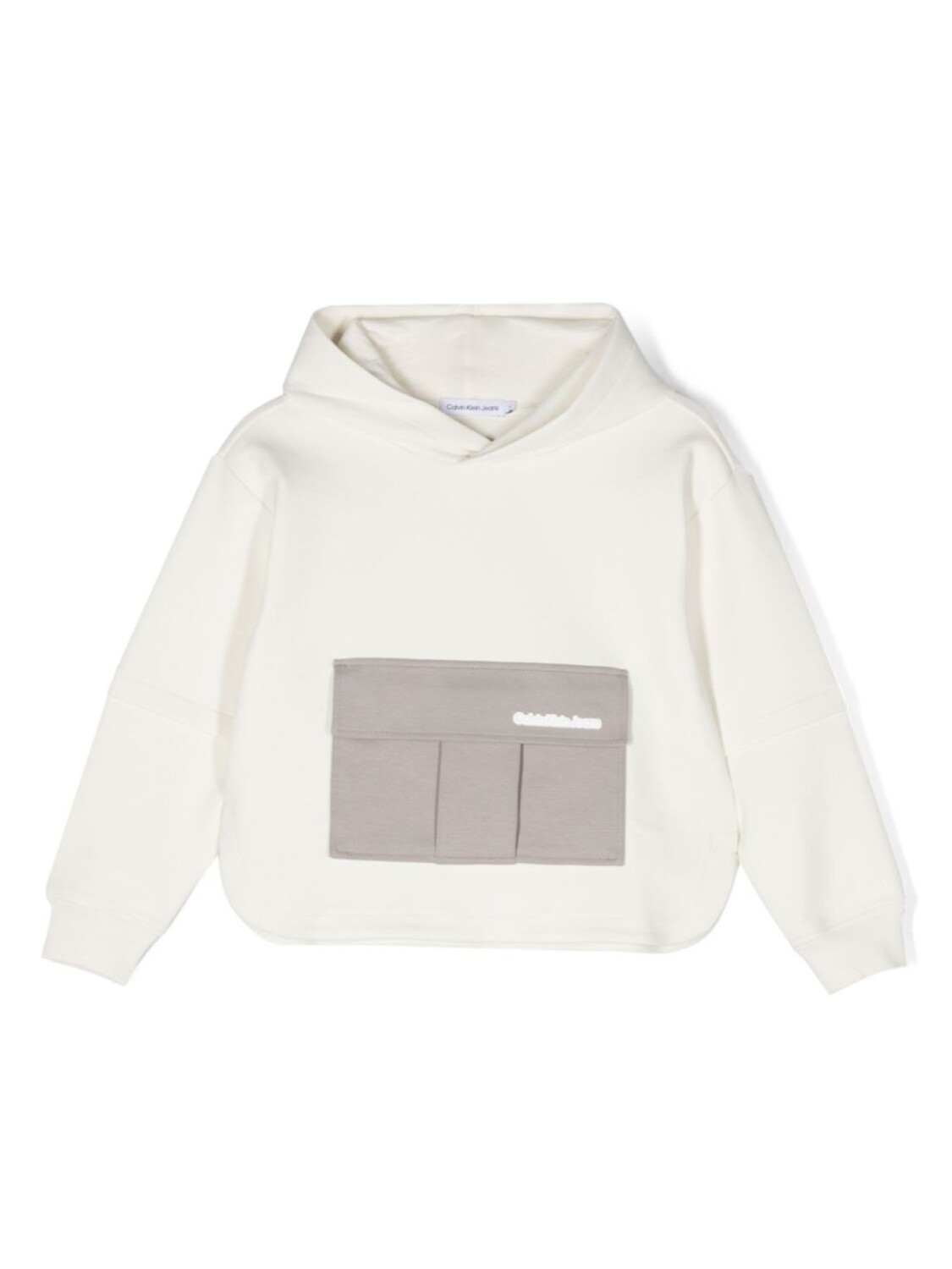 

Худи с нашивкой-логотипом Calvin Klein Kids, нейтральный цвет