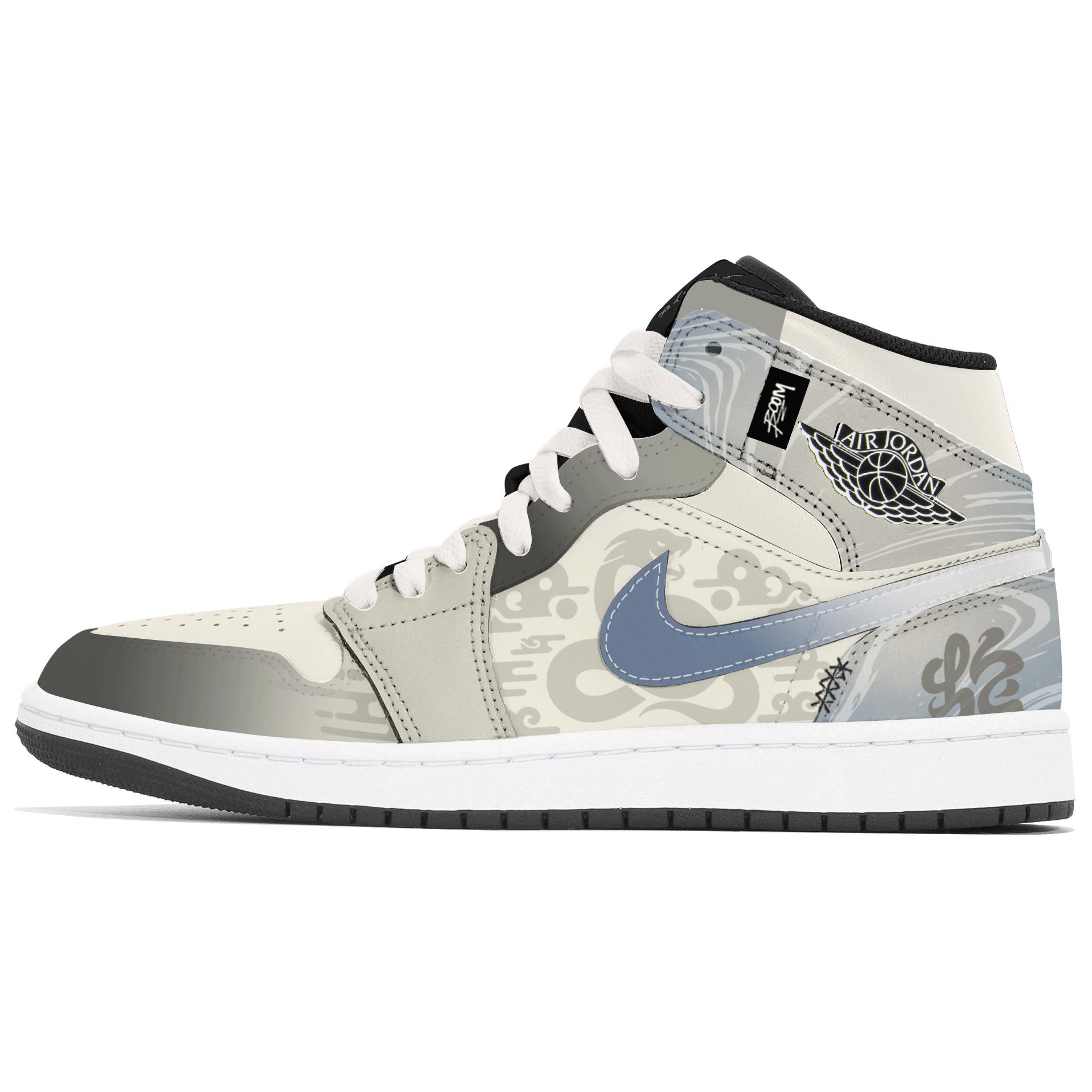 

Jordan Кроссовки баскетбольные mid top мужские Air 1 устойчивые к истиранию винтажные light blue