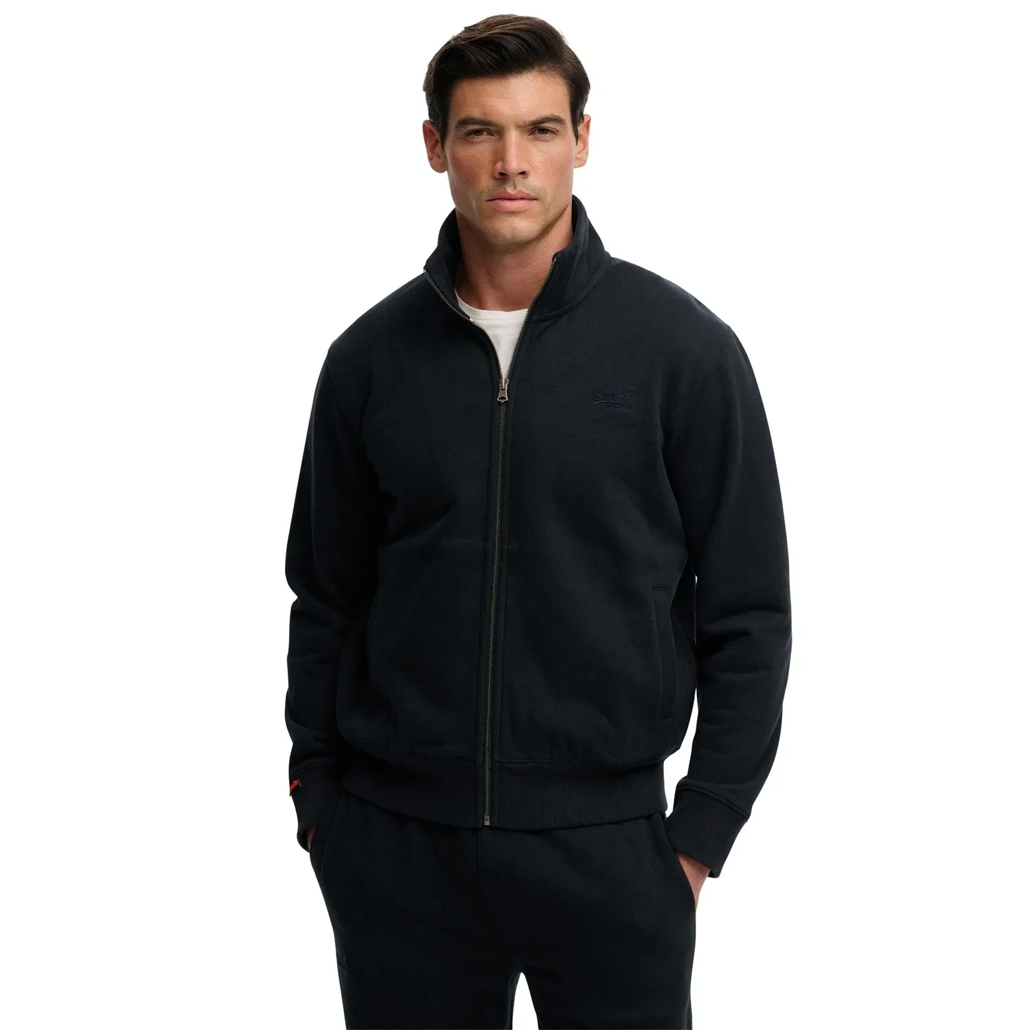 Спортивная куртка, большие размеры, Superdry, темно-синий — фото 2