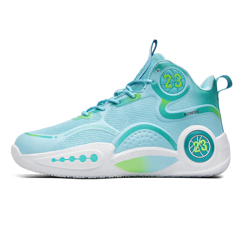 

MUSNODO Амортизирующие противоскользящие износостойкие дышащие поддерживающие баскетбольные кроссовки мид-топ унисекс Aqua, цвет Aqua