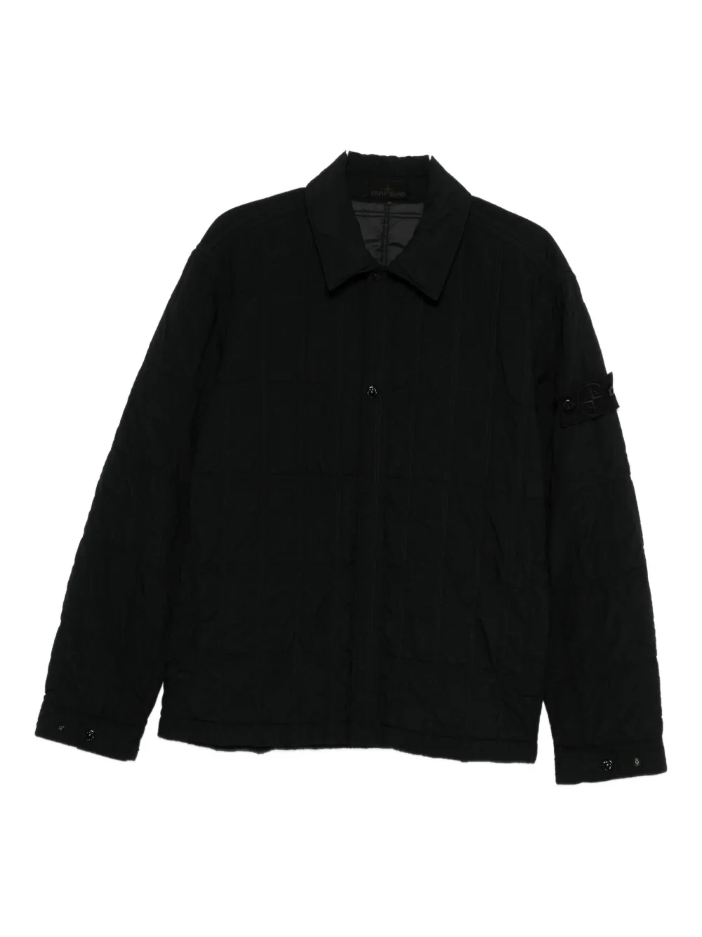 

Стеганая куртка со вставками Stone Island, черный