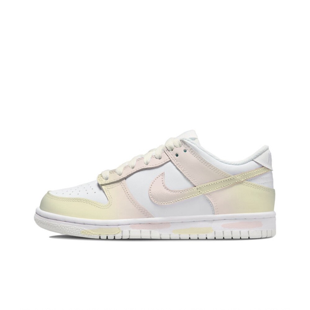 

Кроссовки Nike Dunk Skateboarding Shoes Women's Low-top Pink/Yellow, розовый