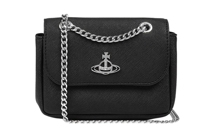 

Vivienne Westwood Маленький женский кошелек из полиуретана саффиано черный