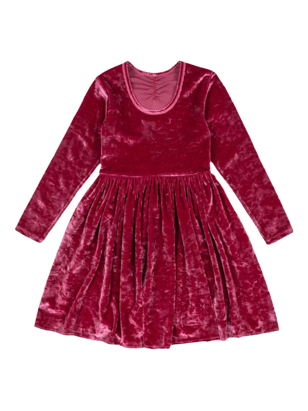 

Платье с длинными рукавами и сборками Konges Sløjd, красный