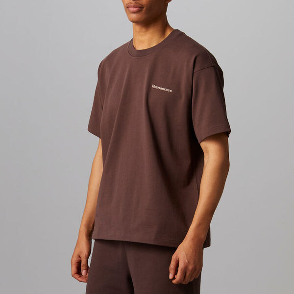 Футболка adidas originals x Pharrell Williams Crossover Solid Color Round Neck Pullover Sports Short Sleeve Brown T-Shirt, мультиколор — фото 4