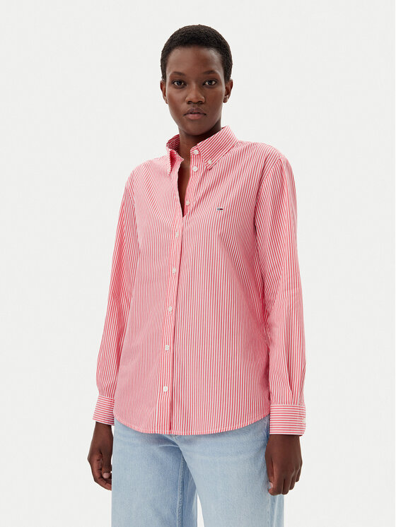 

Рубашка обычного кроя DW0DW20290 Tommy Jeans, розовый