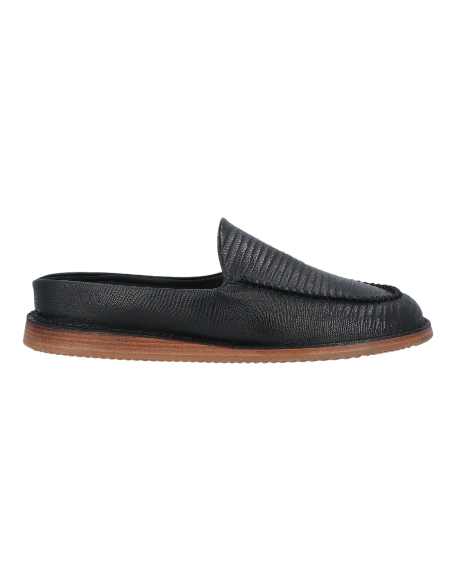 Bally Fosko 6303291 Черные телячьи тисненые кожаные мюли и сабо