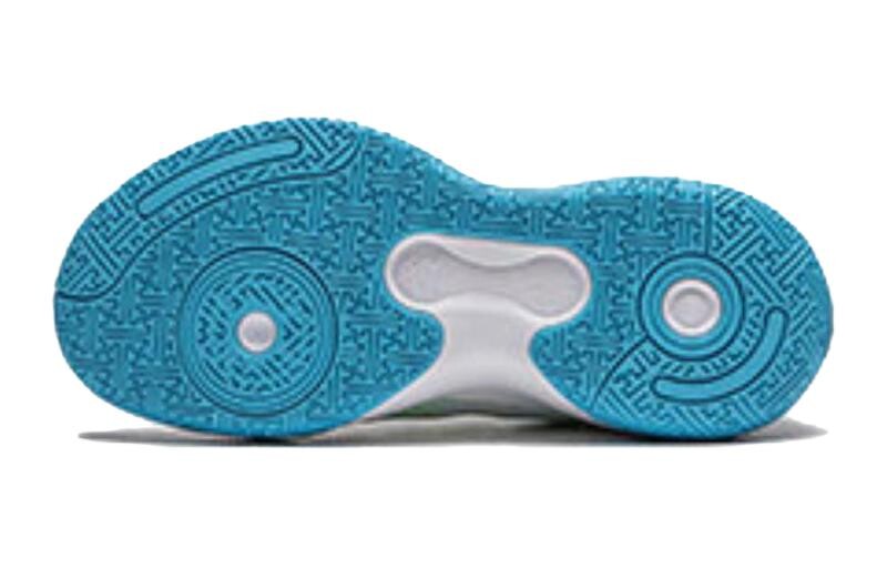 Детские баскетбольные кроссовки GS Low-top белые/синие Lining Young, белый/синий — фото 4