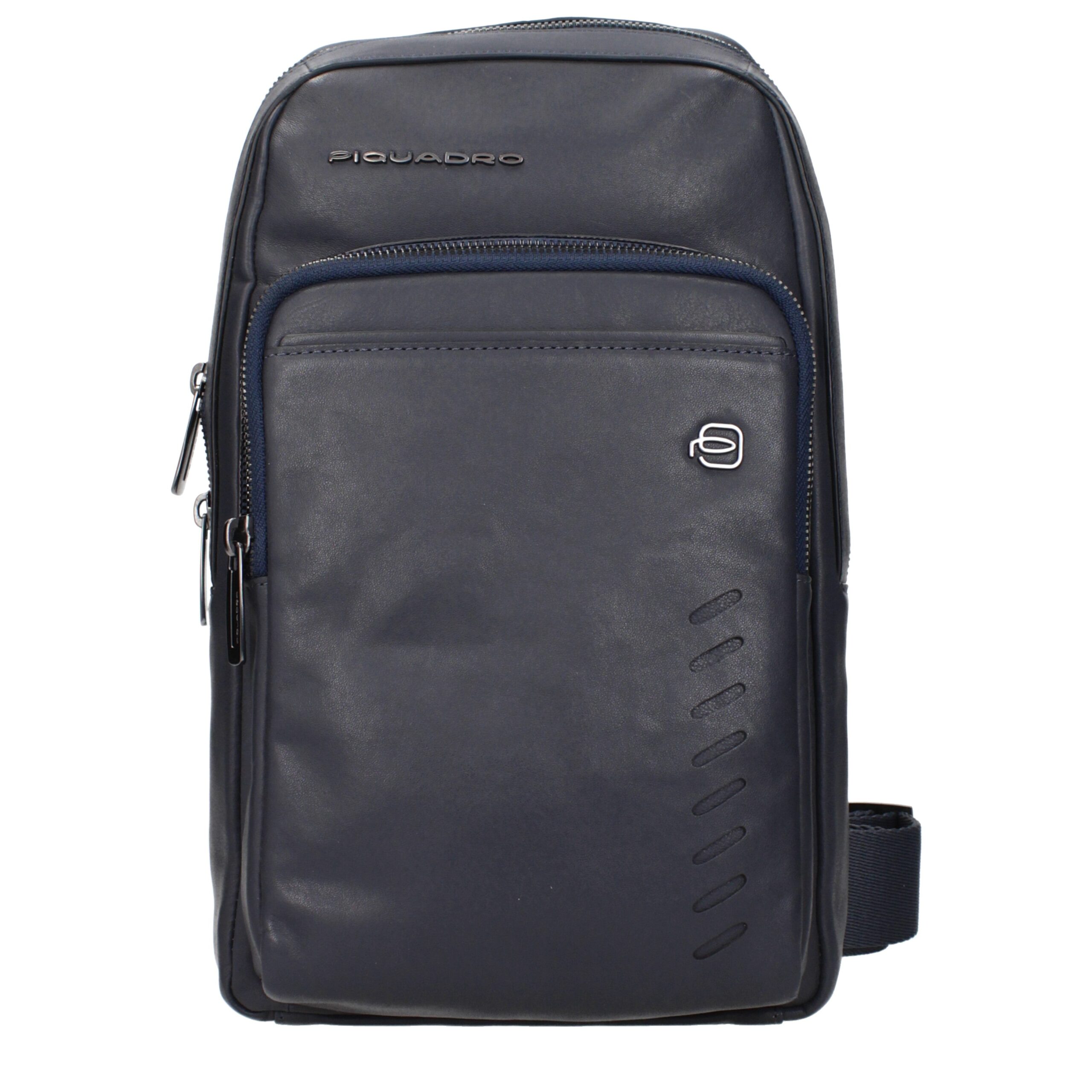 

Синие кожаные сумки через плечо Piquadro, синий