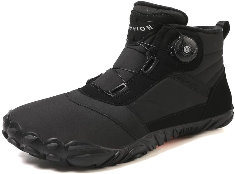 

Мужские зимние ботинки для снега водонепроницаемые зимние спортивные с меховой подкладкой, теплые, удобные, противоскользящие для прогулок и походов на улице Soft Time Toy, черный