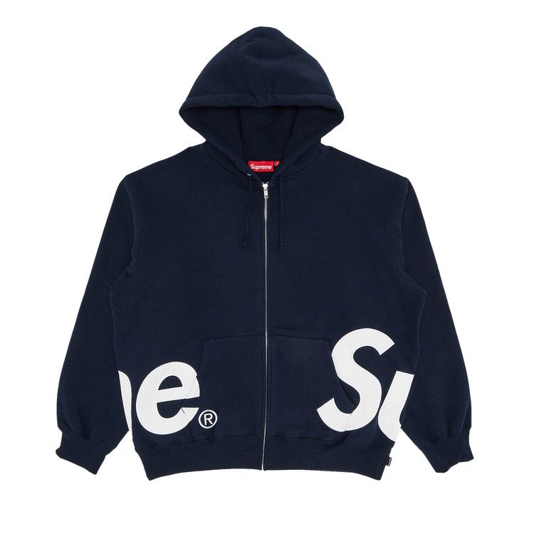 

Толстовка Supreme Big Logo Zip Up Hooded Sweatshirt, Navy