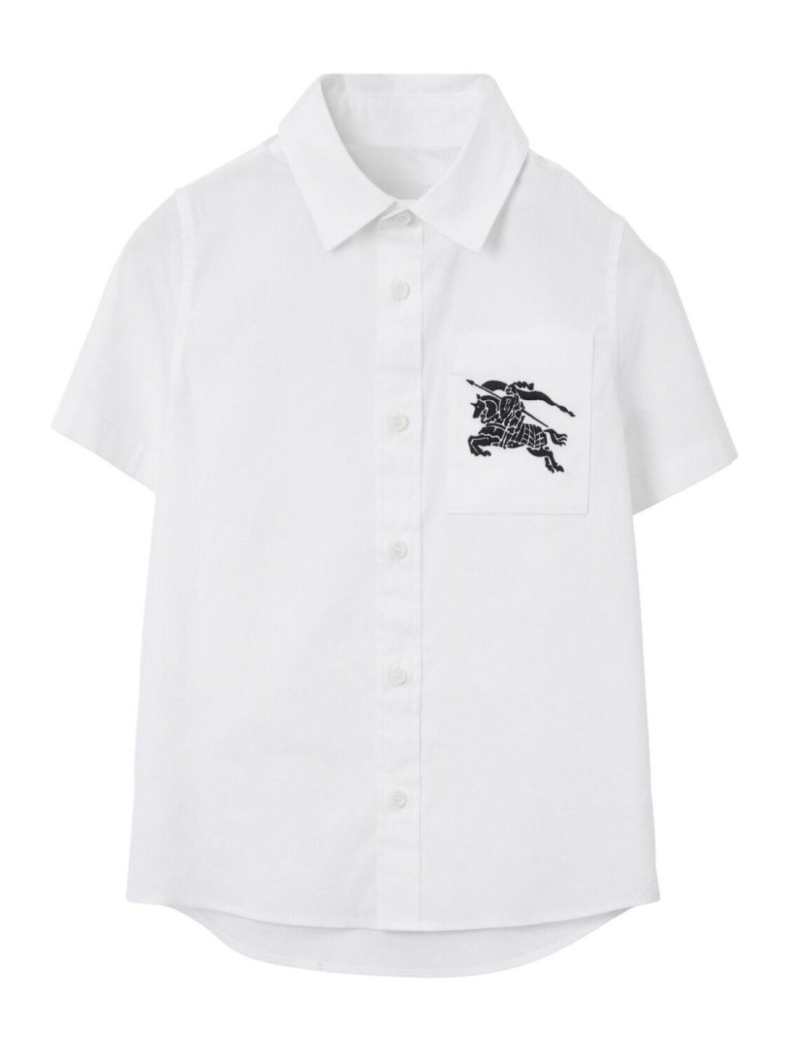 

Рубашка с короткими рукавами и вышивкой EKD Burberry Kids, белый