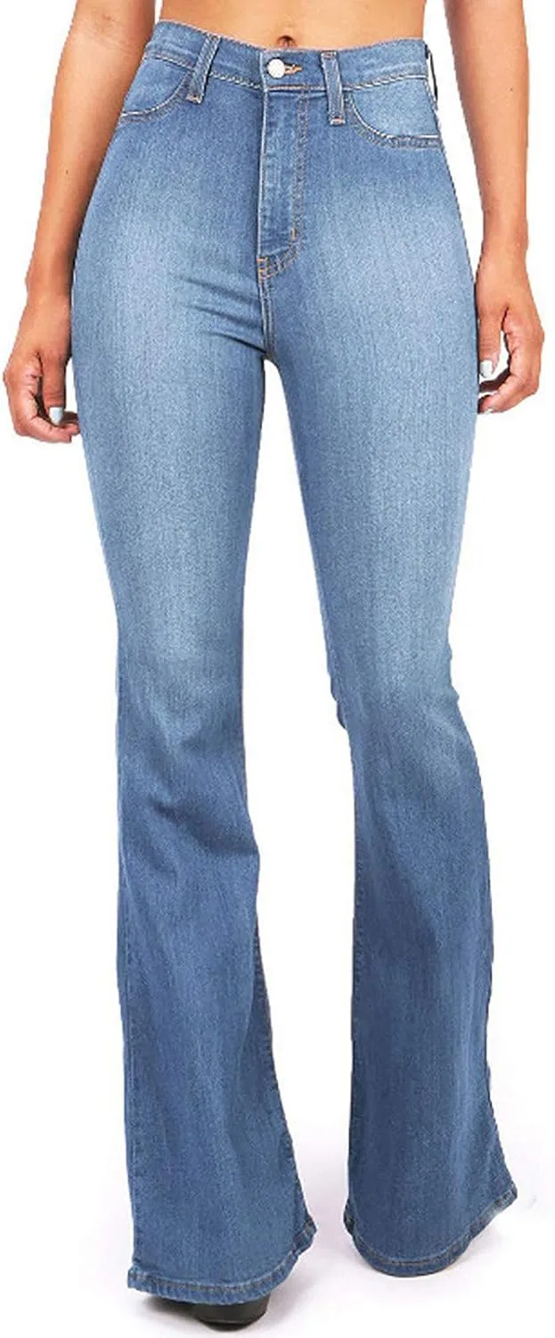 

Джинсы Bell Bottom для женщин Plus Size High Waisted