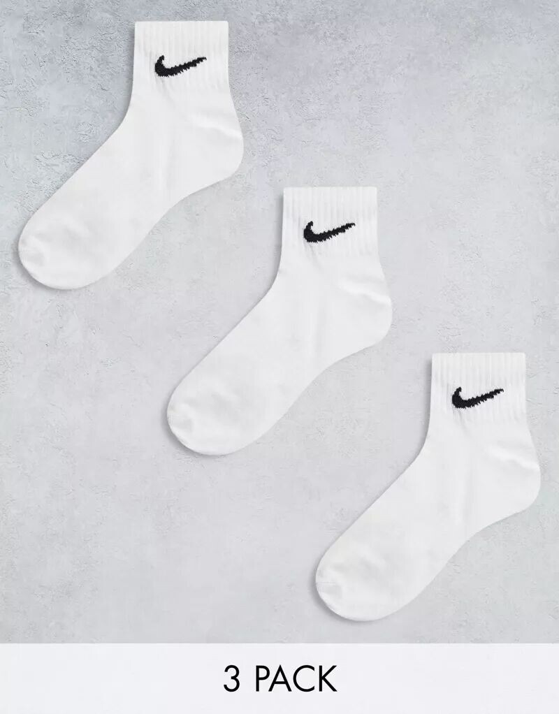 

Набор из 3 белых носков унисекс Nike до щиколотки