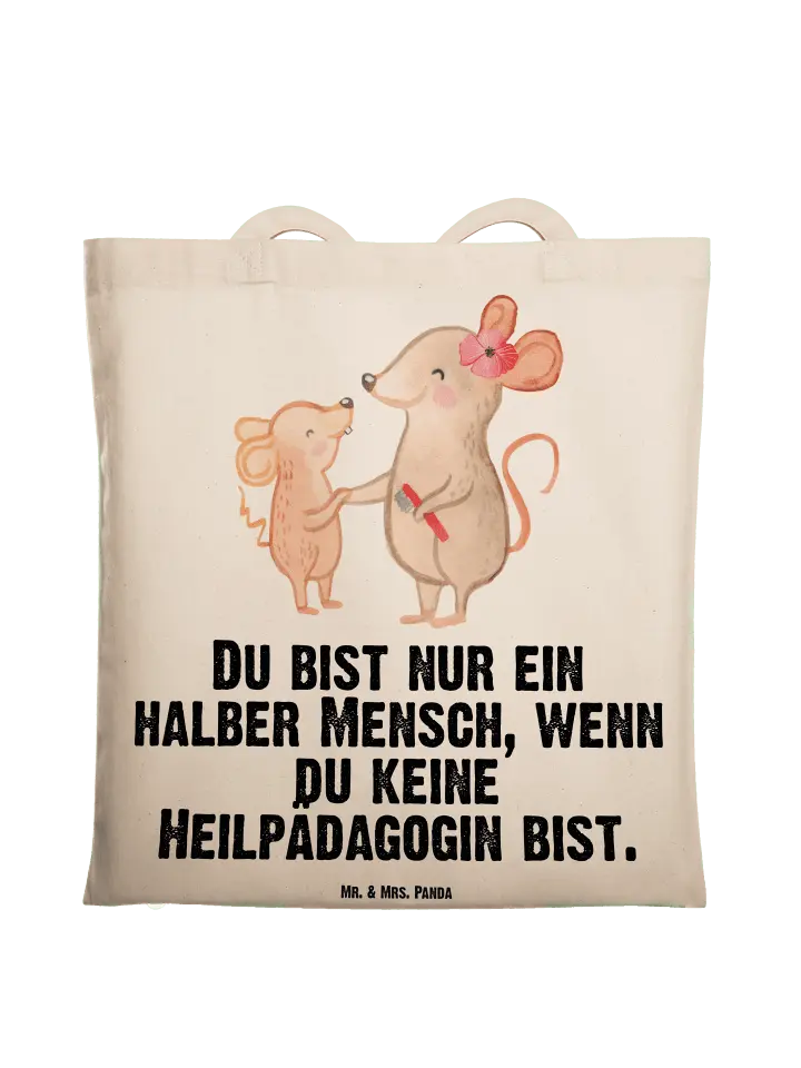 

Сумка для переноски Mr & Mrs Panda Heilpädagogin Herz, кремовый