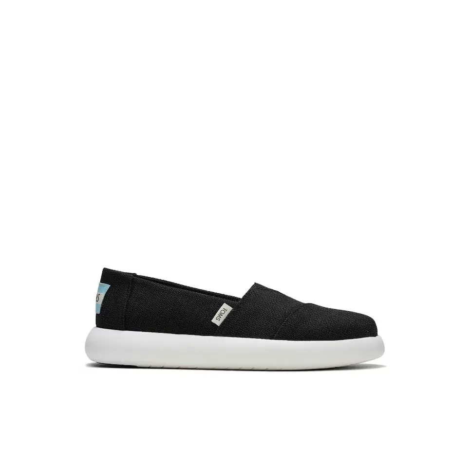 

Женские парусиновые кроссовки без шнуровки Toms, черный