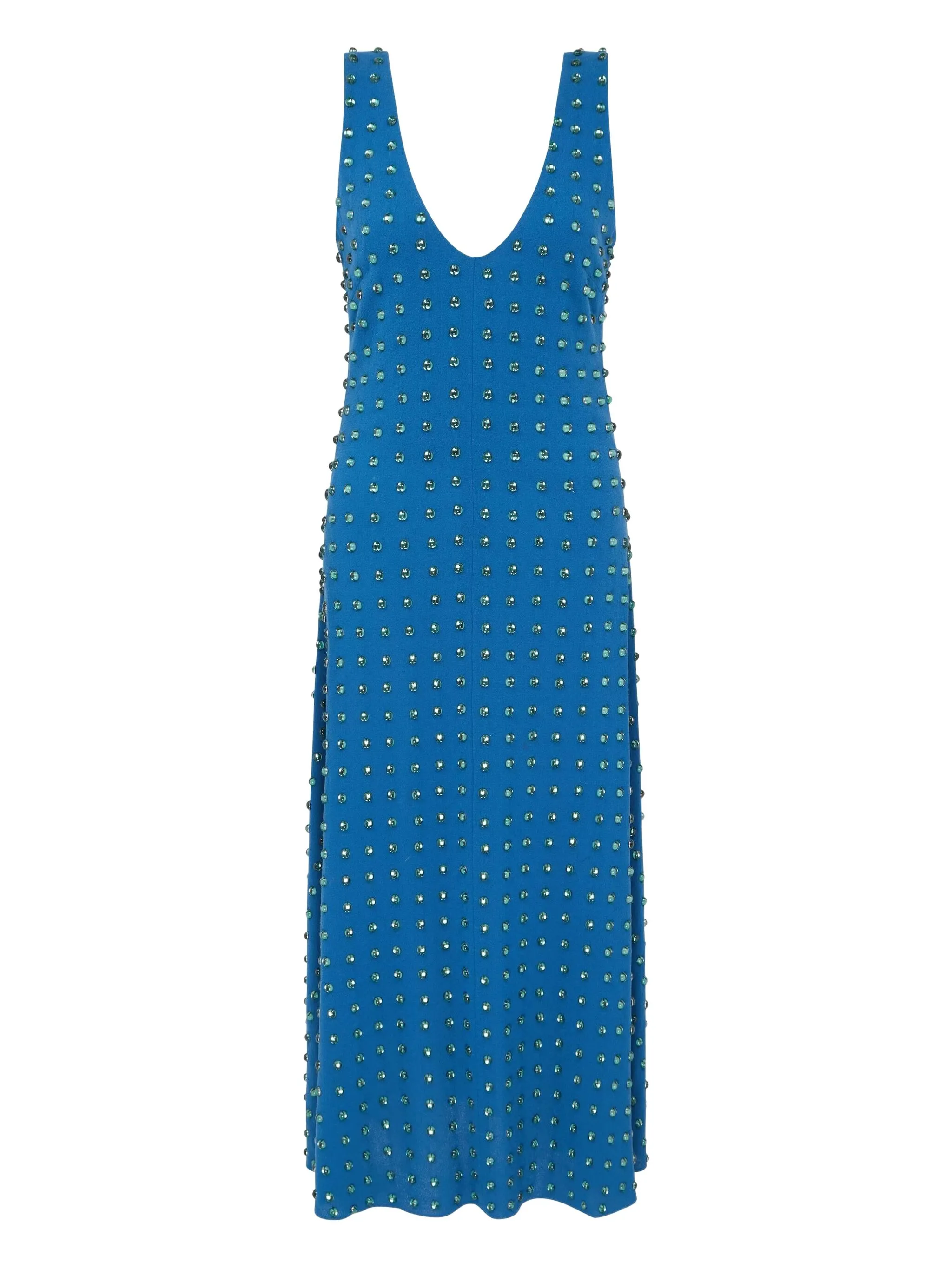 

Декорированное платье миди Odette Markarian, синий