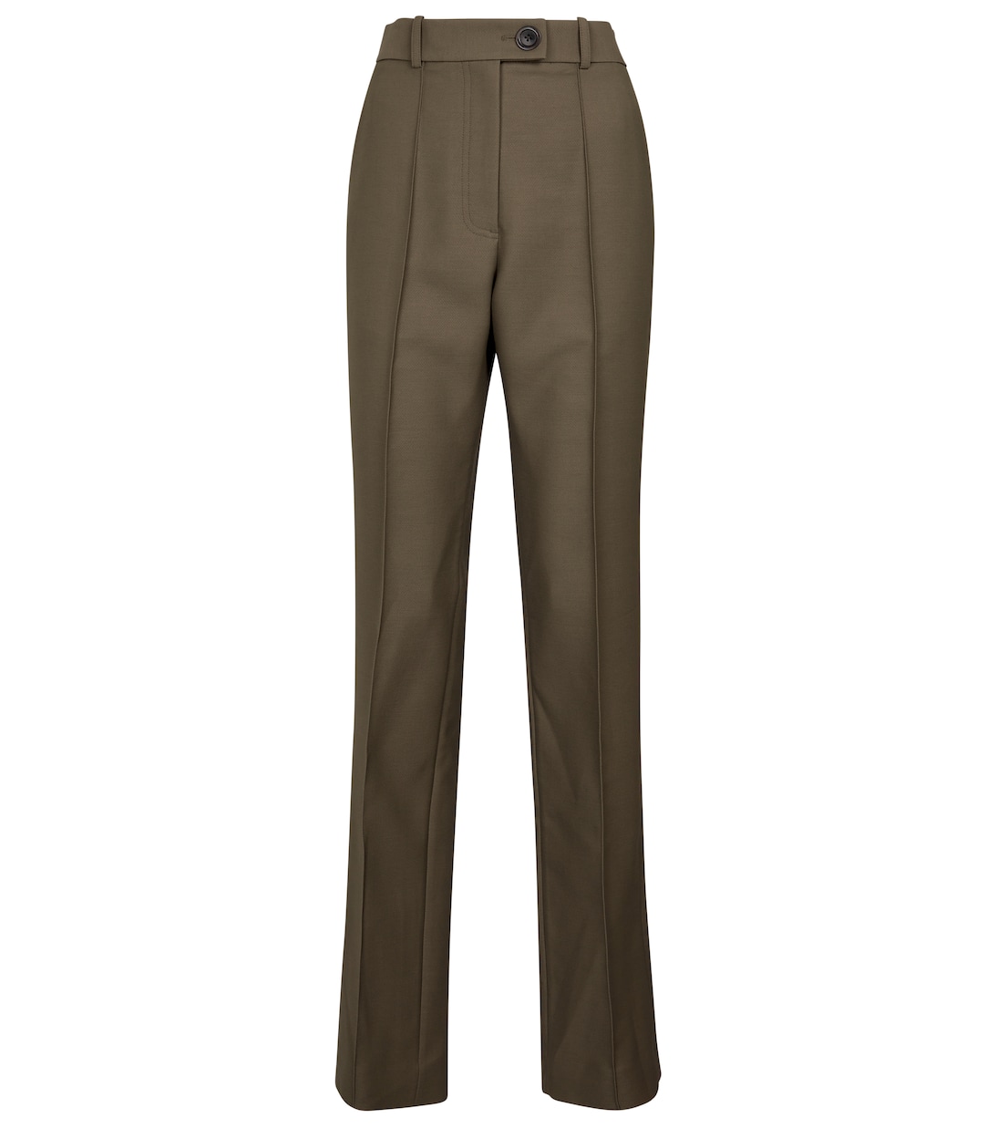 

Прямые брюки из смесовой шерсти Peter Do, оливковый