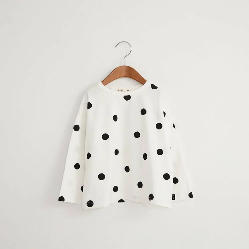 Канеко Ая/Футболка с длинными рукавами Branshes, 91: Polka Dot Off