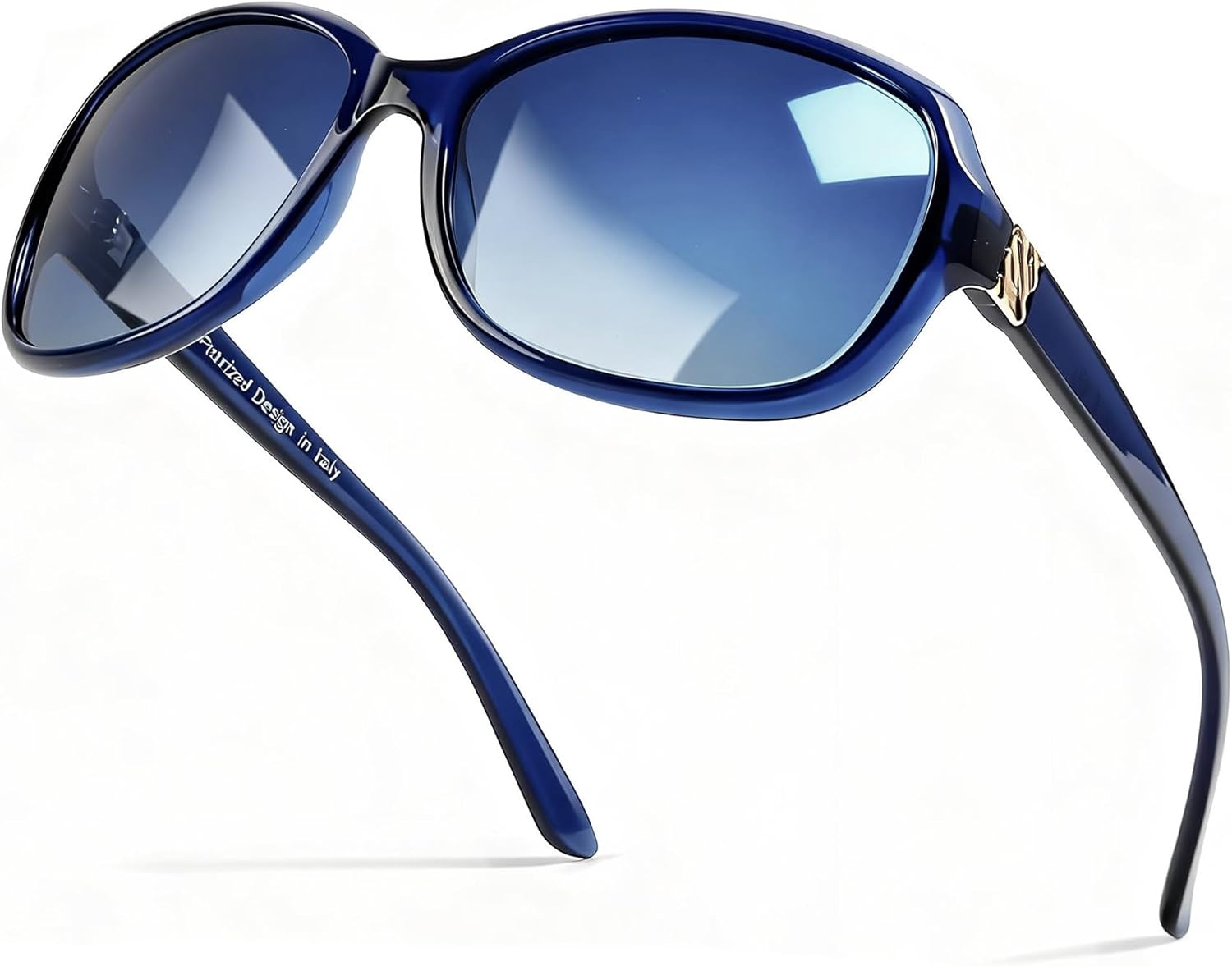 

Женские поляризованные солнцезащитные очки SIPHEW | Ретро квадратные солнцезащитные очки с защитой от УФ-излучения UV400 | Женские солнцезащитные очки с обтекаемой формой, A01 Blue Sunglasses