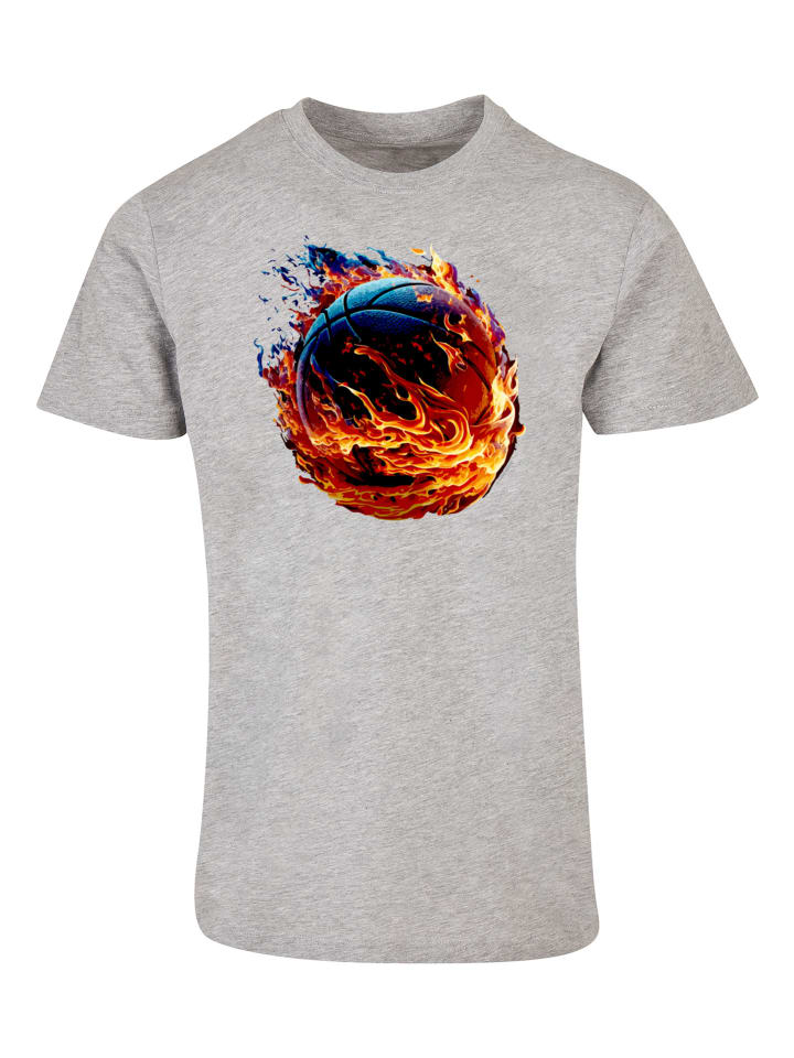 

Футболка Basketball On Fire Sport UNISEX серого цвета в крапинку F4NT4STIC, Серый, Футболка Basketball On Fire Sport UNISEX серого цвета в крапинку F4NT4STIC