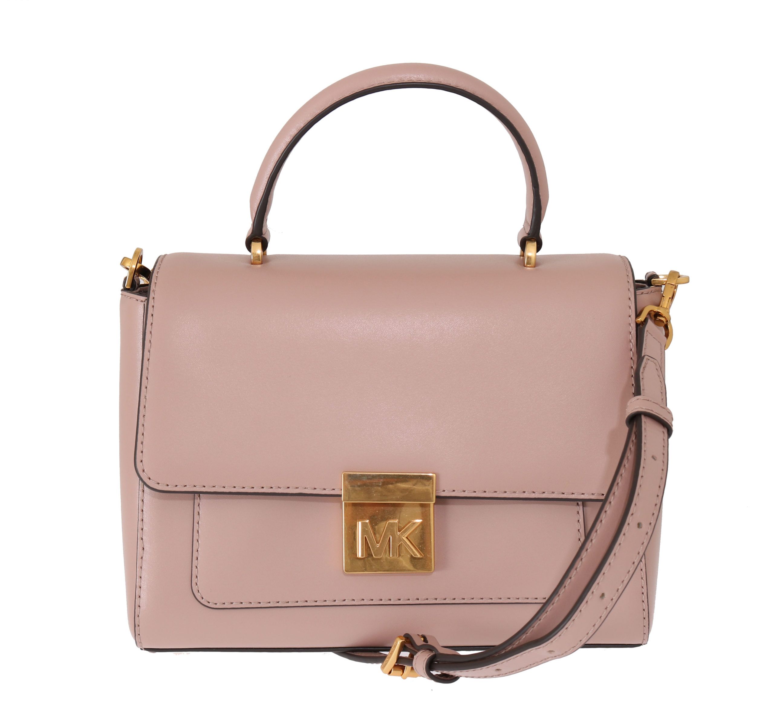 

Элегантная розовая кожаная сумка через плечо Mindy Michael Kors