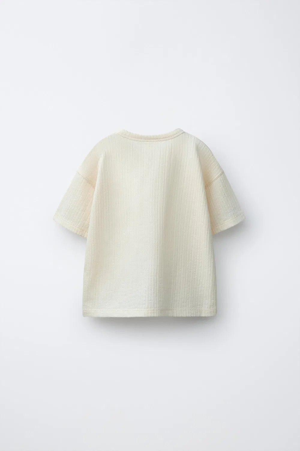 Футболка Henley ZARA, Ecru — фото 2