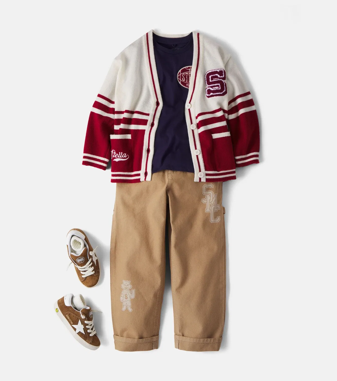 Кардиган с принтом Stella Mccartney Kids, белый — фото 2
