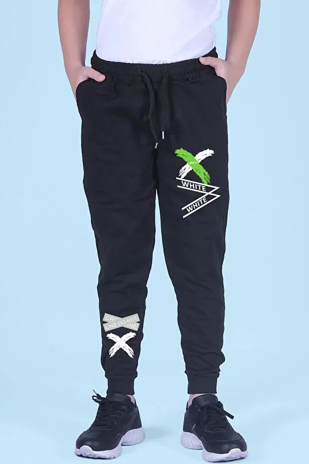 Детские спортивные штаны для мальчиков с принтом Licensed Fyk Kids, Navy-Blue-Smoked-Black — фото 4
