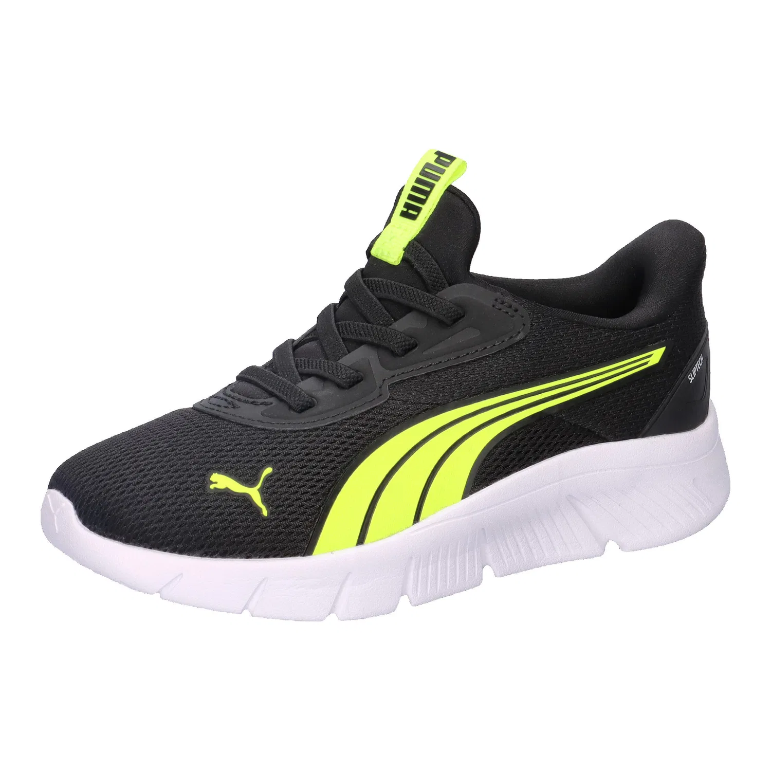 Детские кроссовки с технологией SLIPTECH Flexfocus SLIPTECH PS Puma, Schwarz Grun Schwarz