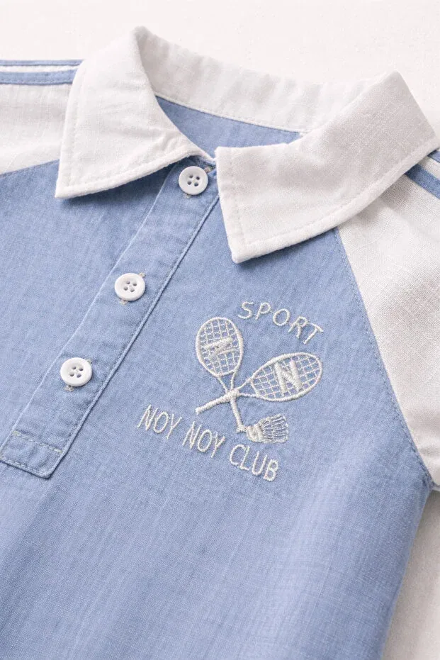 Детский комбинезон для мальчиков джинсовый с принтом Tifina Kids, Jeans — фото 2