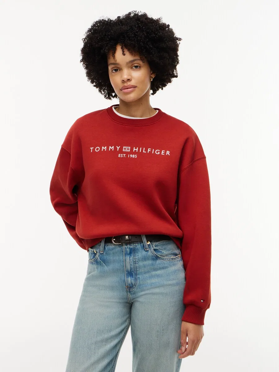 Толстовка TOMMY HILFIGER красного цвета — фото 2