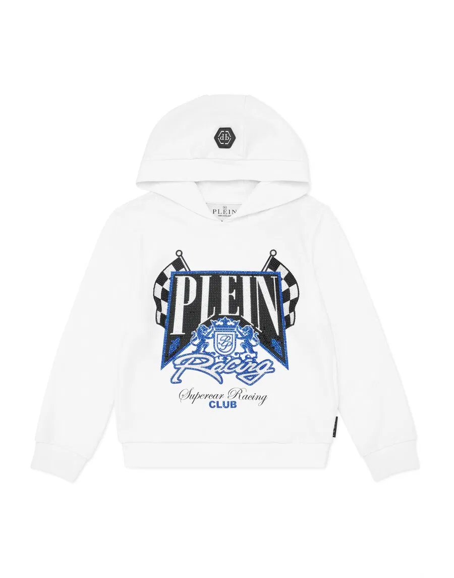 Толстовка Philipp Plein 'Racing Club' белого цвета