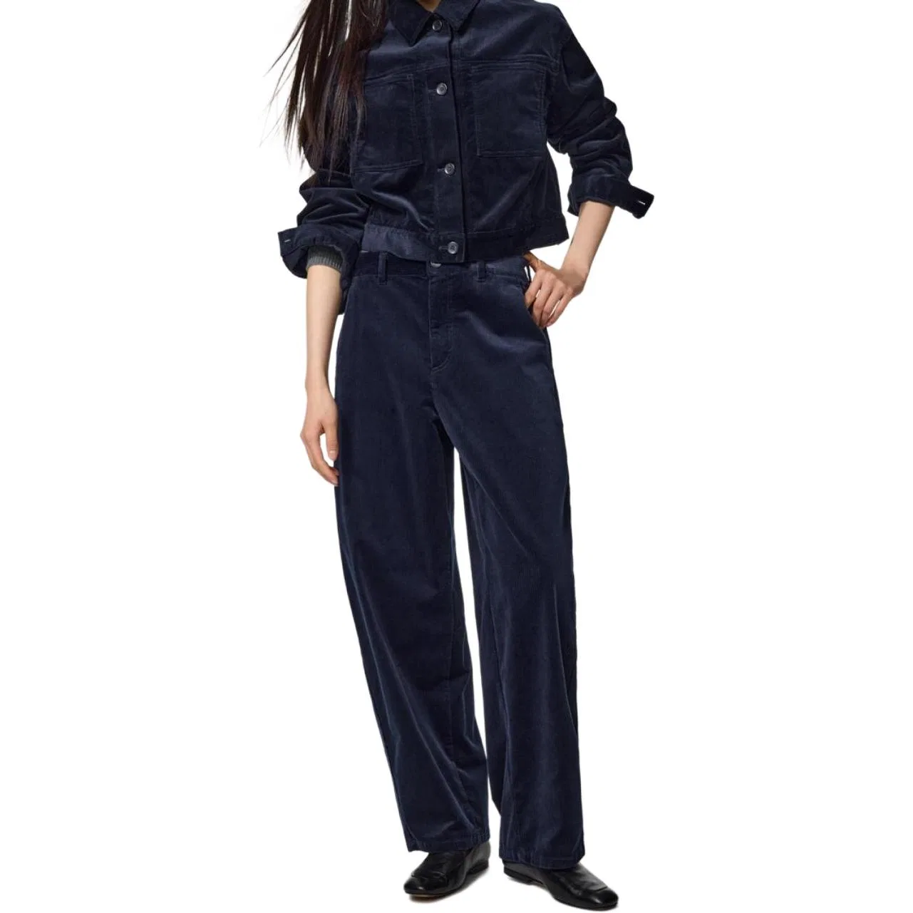 Женские повседневные брюки UNIQLO Comptoir Des Cotonniers, Navy Blue