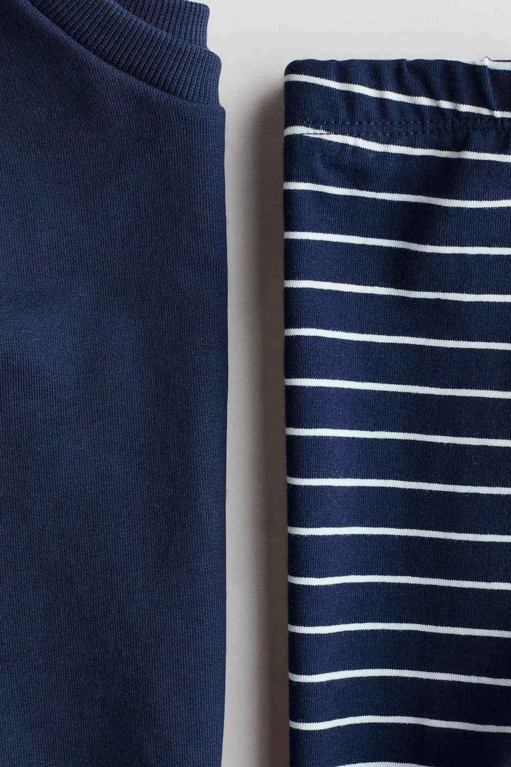 Комплект из двух предметов из хлопка H&M, Marineblau/Weiß Gestreift — фото 2