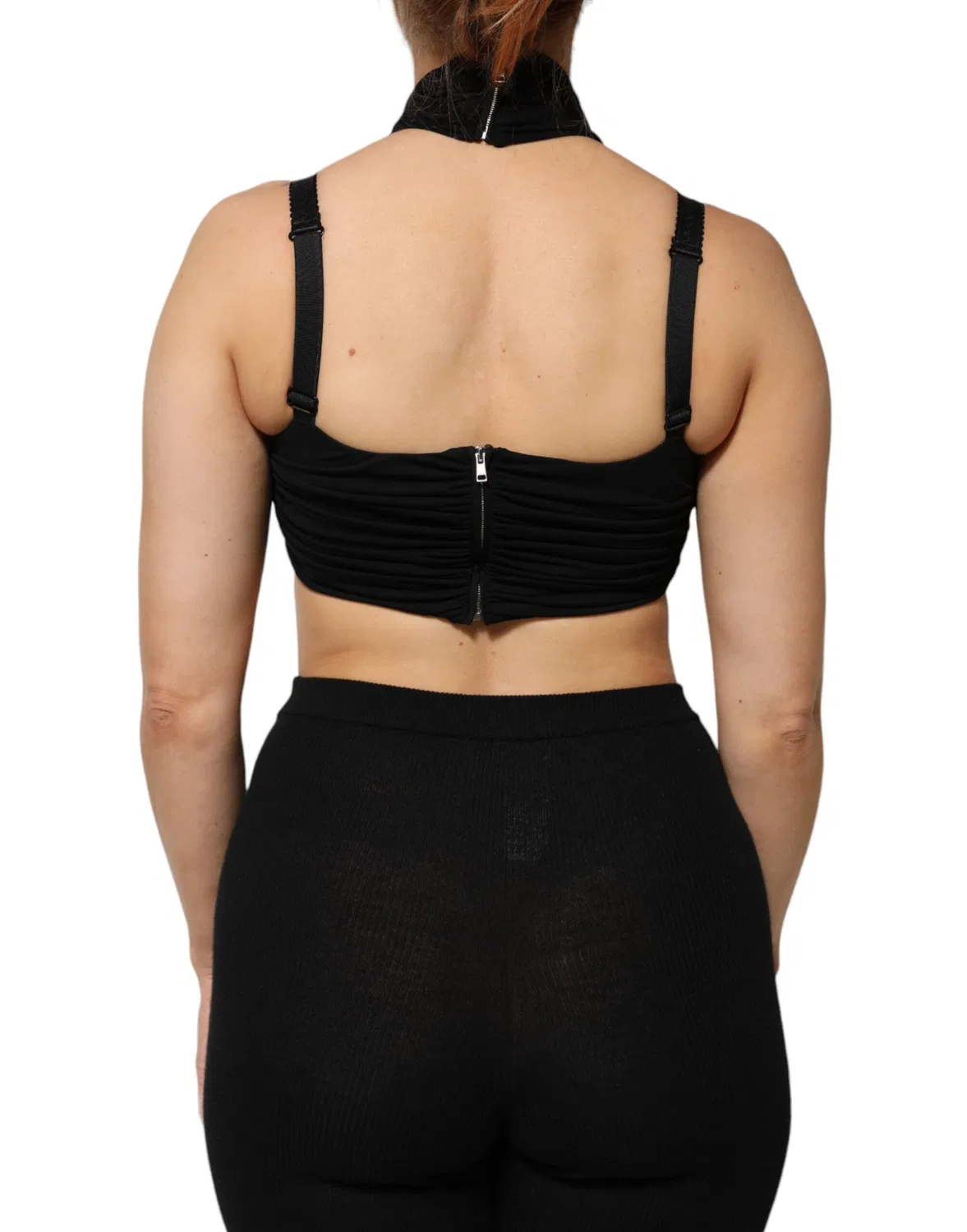 Женский топ-бюстье с застежкой-молния Dolce & Gabbana, Black — фото 4