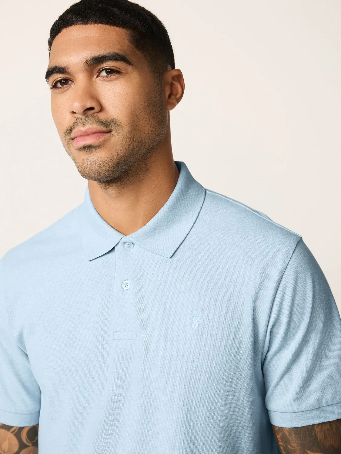 Поло Regular Fit из пике, Light Blue Marl Next