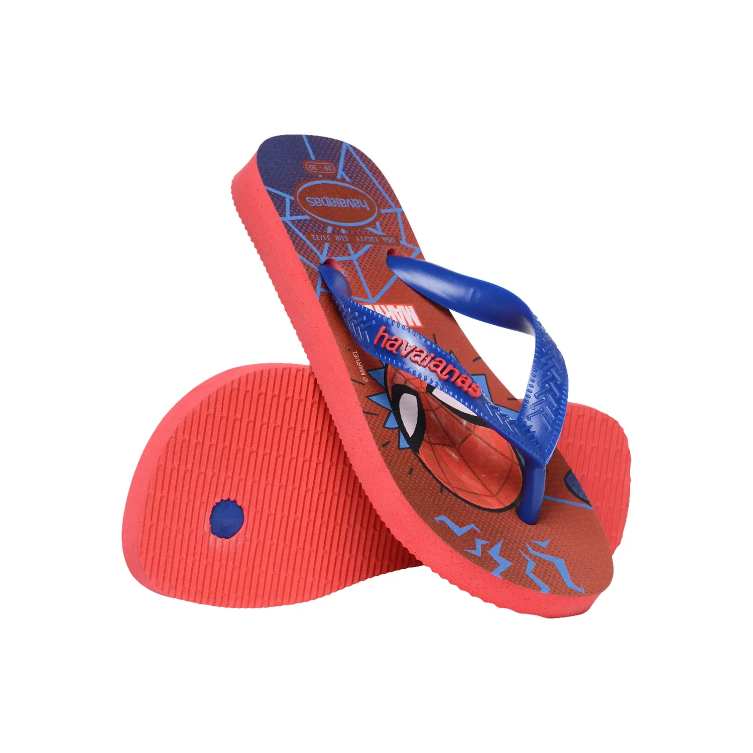 Шлепанцы детские с принтом Marvel II Havaianas, красный — фото 4