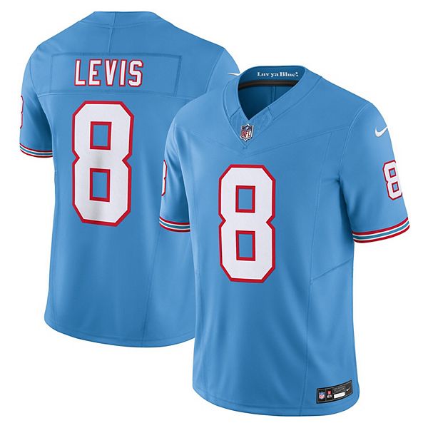 

Мужская футболка Tennessee Titans Alternate Oilers Throwback Vapor FUSE Limited светлого синего цвета Nike