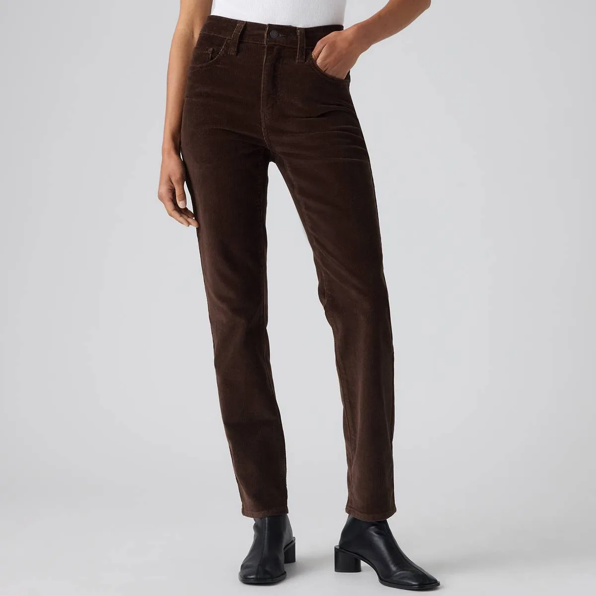 женские прямые брюки 724 с высокой посадкой Levi's, Java - Brown — фото 2