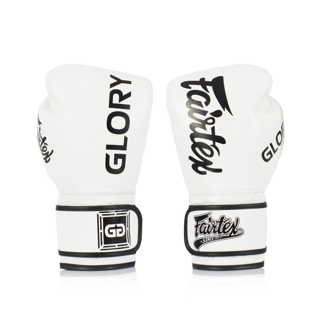 

Боксерские перчатки для соревнований Fairtex x Glory Kickboxing, Velcro, 14 oz., белый