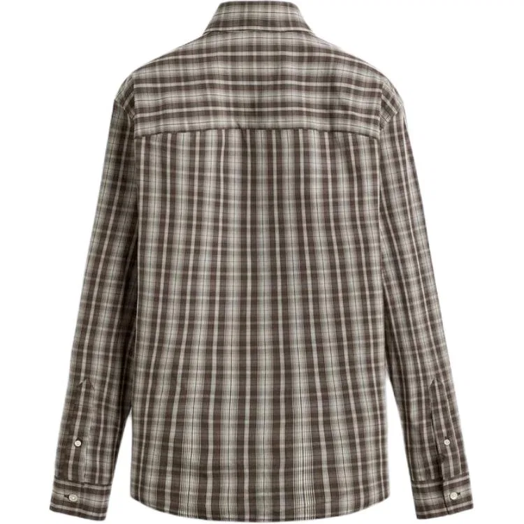Мужская рубашка с принтом Brown Beige ZARA, Brown Beige — фото 3