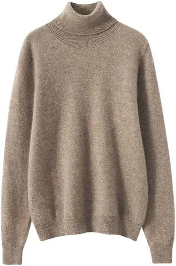 Женский свитер с высоким воротом, модель 100 Percent Goat Cashmere, чёрный — фото 4