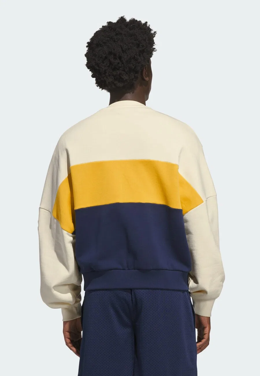 Толстовка ADIDAS ORIGINALS 'Varsity' цвета шерстяной белой ткани — фото 3