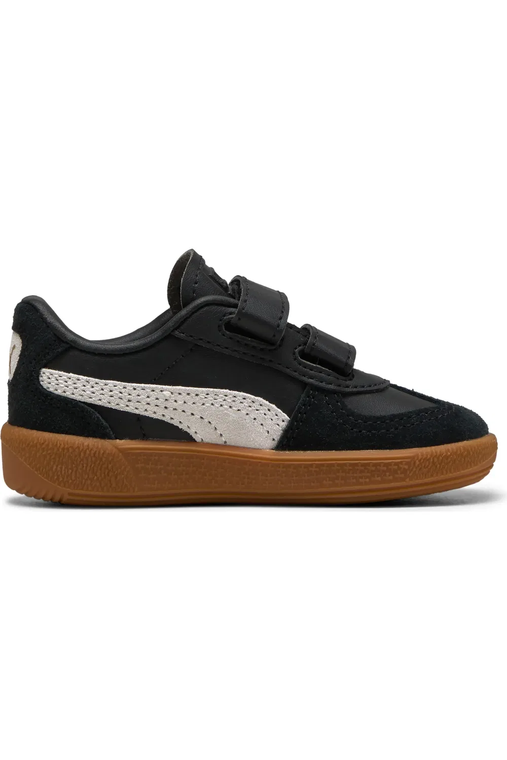 Детские кроссовки с ремешками Palermo PUMA, Puma Black-Feather Gray-Gum