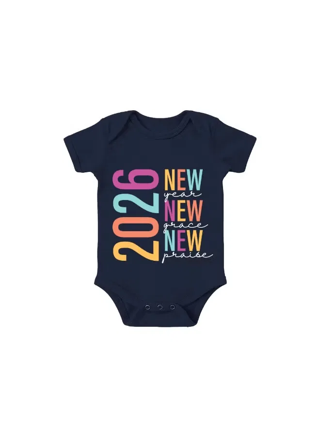 Боди-комбинезон с принтом New year 2026 collection Sitara Fashions, синий — фото 2