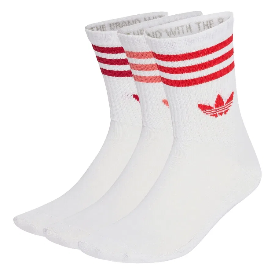 Носки ADIDAS ORIGINALS «3 STRIPES CREW SOCKS 3» белого цвета