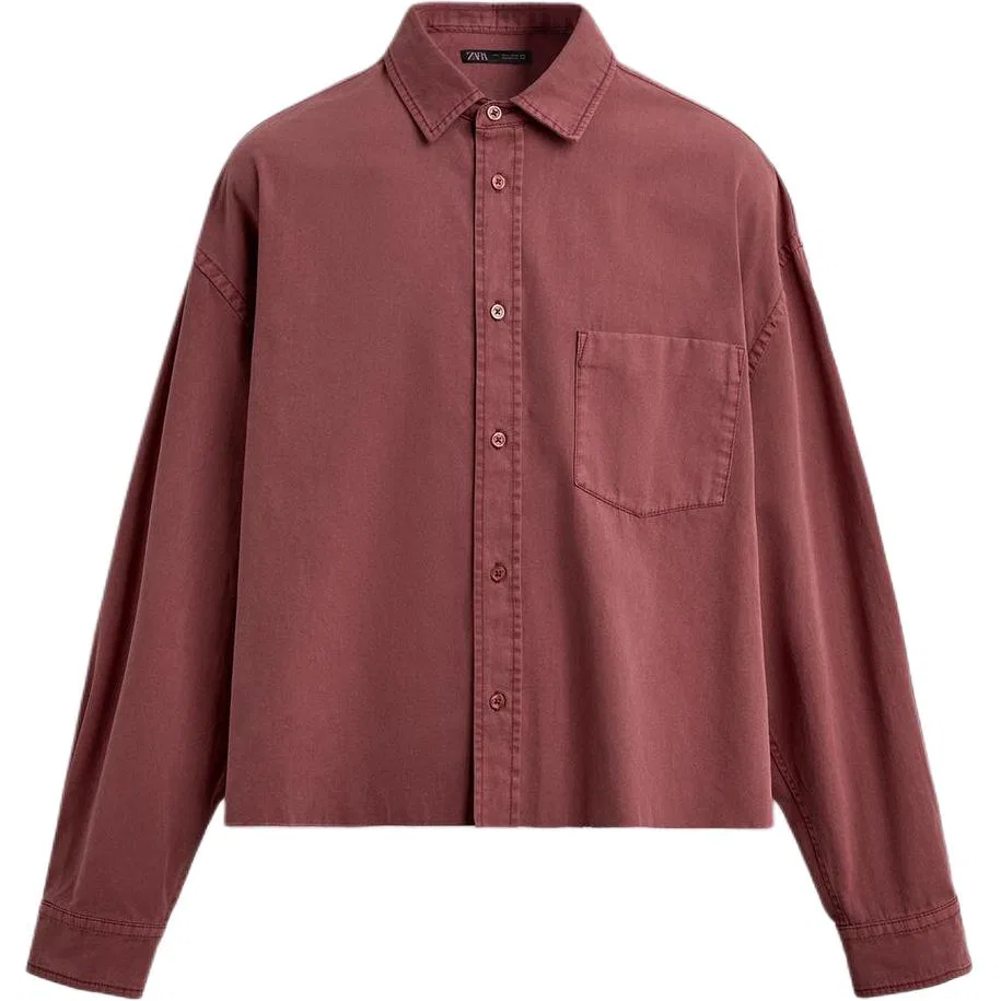Мужская рубашка Red Brown ZARA, Red Brown